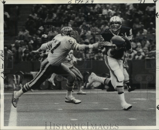 1976 Press Photo San Francisco 49ers Football Player Frank Nunley; Henry Childs- Historic Images