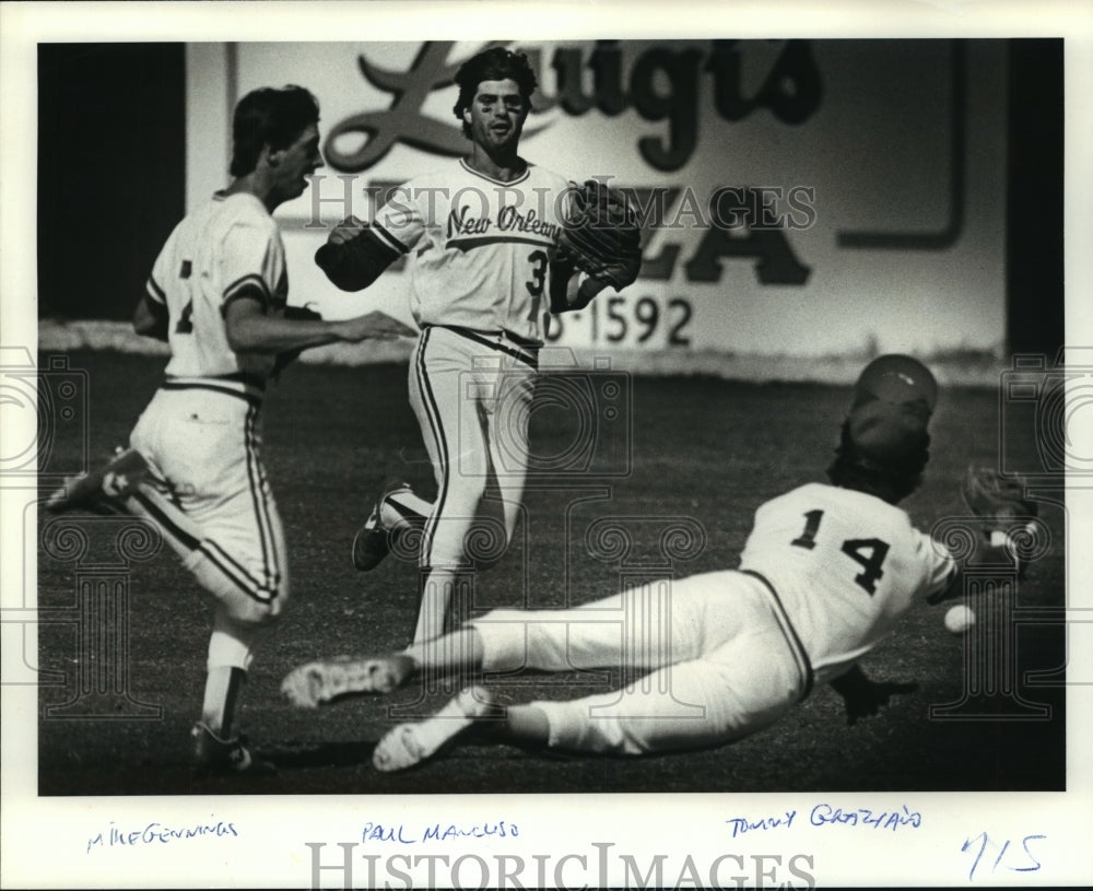 1982 Press Photo University of New Orleans&#39; Mike Jennings, Jim Cesario, Others- Historic Images