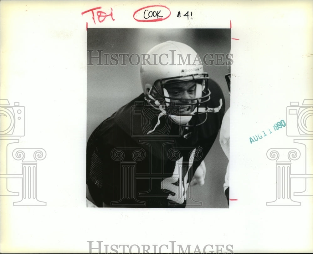 1990 Press Photo Football Player Toi Cook #4 - nos07198- Historic Images