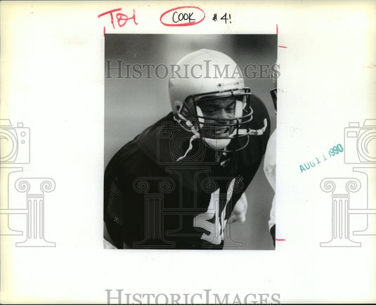 1990 Press Photo Football Player Toi Cook