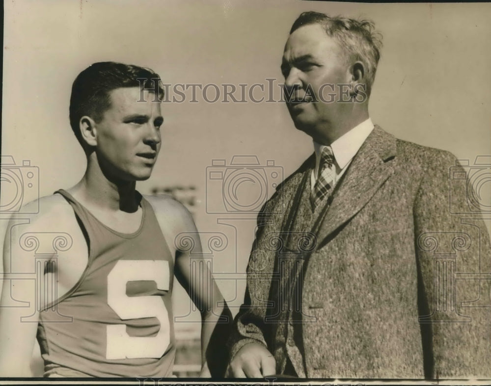 1940 Press Photo Bobby Brown, Track, Southeastern Louisiana College and Beggett- Historic Images