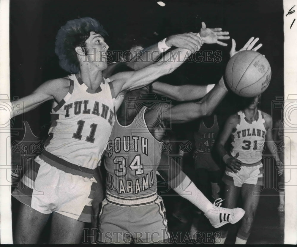 1973 Press Photo Basketball Players Bruce Bolyard, Eugene Oliver, Ricky Miller- Historic Images