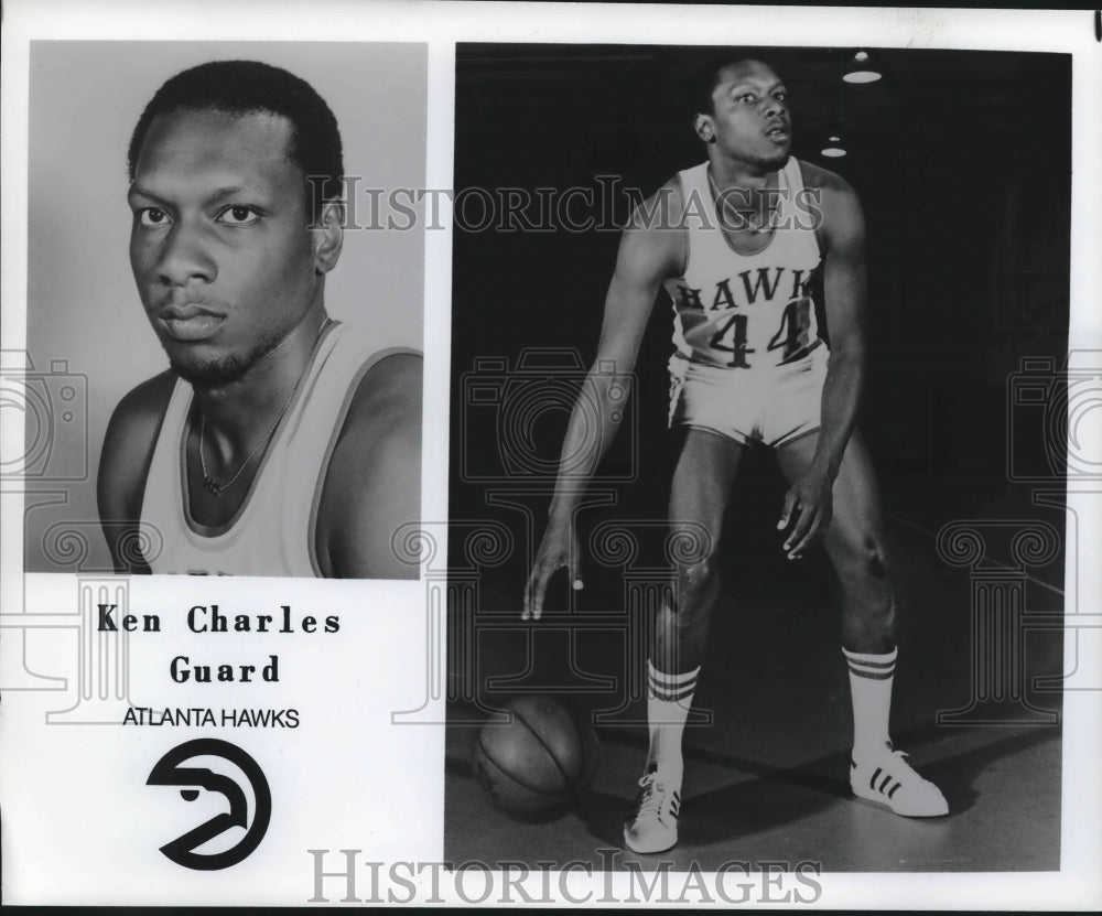 1977 Press Photo Ken Charles, Atlanta Hawks Basketball Player - nos07557- Historic Images