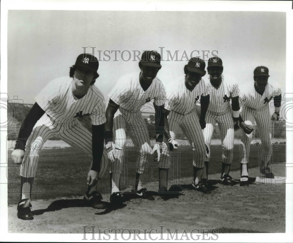 1982 Press Photo New York Yankee Baseball Players including Dave Collins- Historic Images