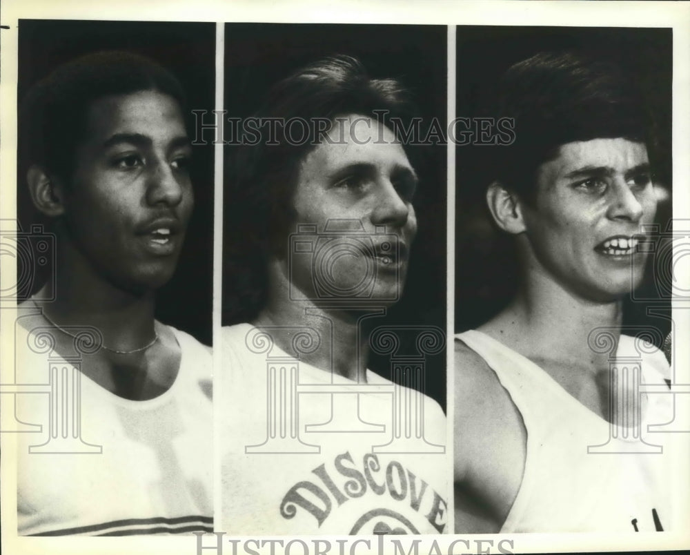 1979 Press Photo High Hurdler Eamonn Coghlan with Other Track Athletes at Meet- Historic Images