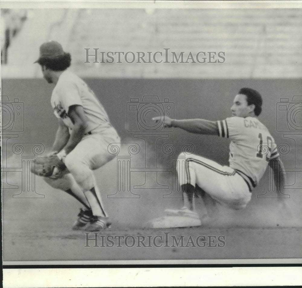 1974 Press Photo Baseball Players Bert Campaneris and Dave Lopes in World Series- Historic Images