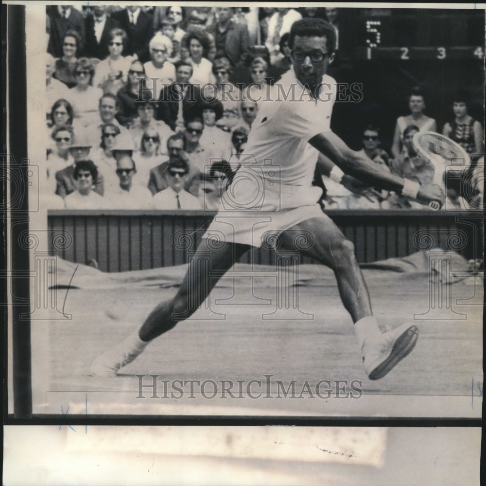 1969 Press Photo Arthur Ashe, Tennis Player at Wimbledon Championship Match- Historic Images