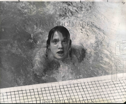 1978 Press Photo Swimmer Jill Berlin practicing for Junior Olympic Trials- Historic Images
