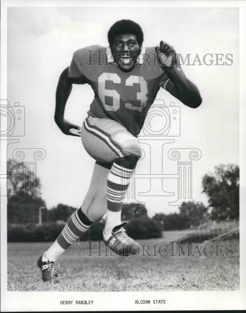 1976 Press Photo Alcorn State Football Player Henry Bradley - nos08007- Historic Images