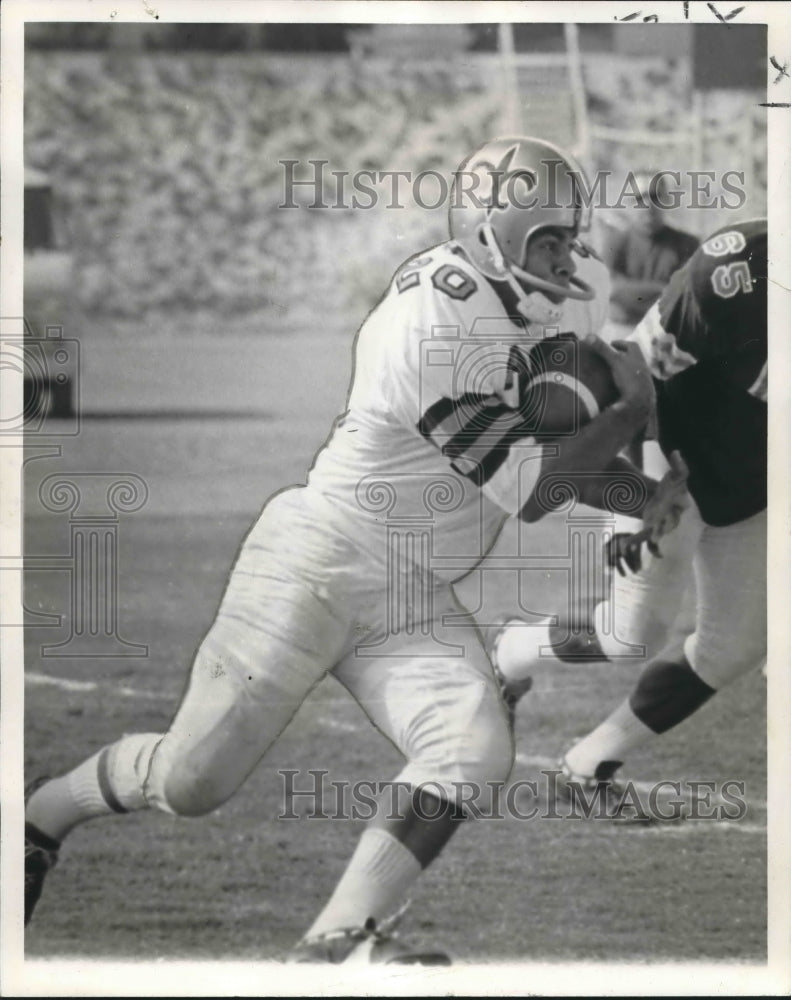 1968 Press Photo Saints sophomore running back Charlie Brown, Football Player- Historic Images