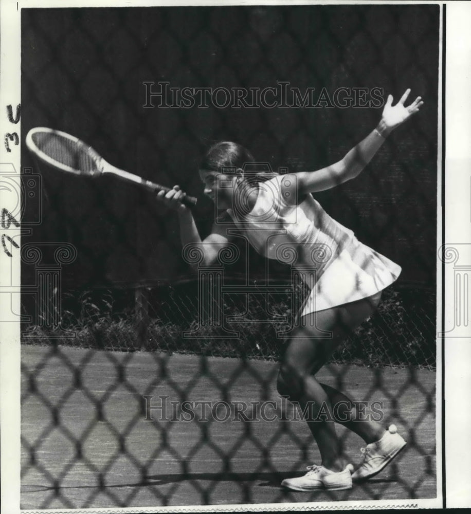 1972 Press Photo Cindy Brinker, Tennis Player at Southern Girls Championships- Historic Images