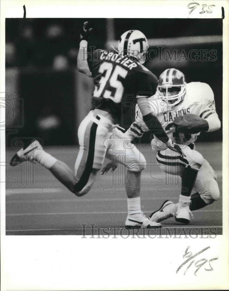 1988 Press Photo P D Broussard, University of Southern Louisiana Football Player- Historic Images