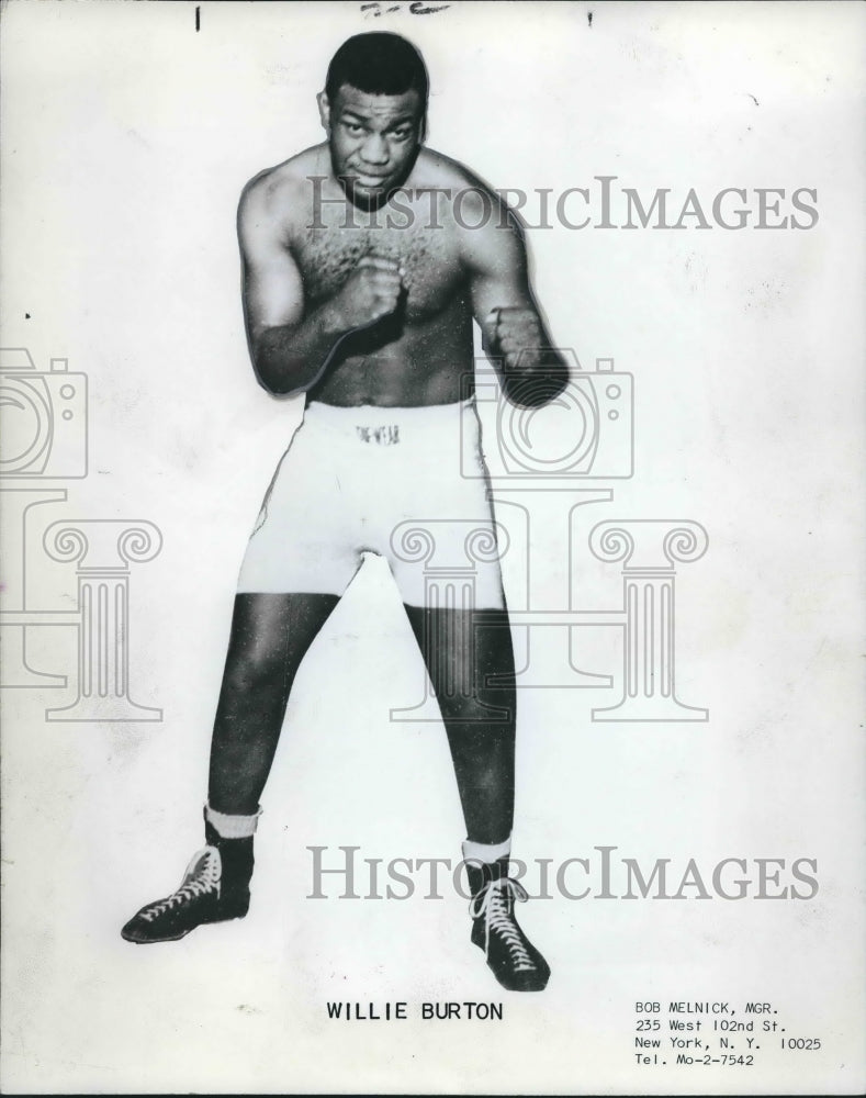 1969 Press Photo Willie Burton, unbeaten lightheavy Boxer from New York City- Historic Images