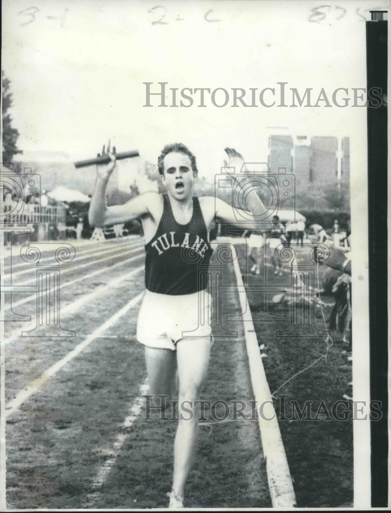 1969 Press Photo Tulane University&#39;s Bill Brown, Southwestern Relays Track Meet- Historic Images