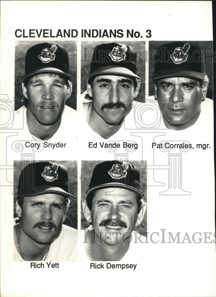 1988 Press Photo Cleveland Indians Number 3 Baseball Players - nos08254- Historic Images