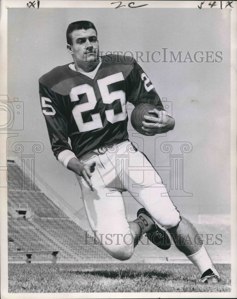 1960 Press Photo Baylor Football Player Ronnie Bull, HB - nos08275- Historic Images