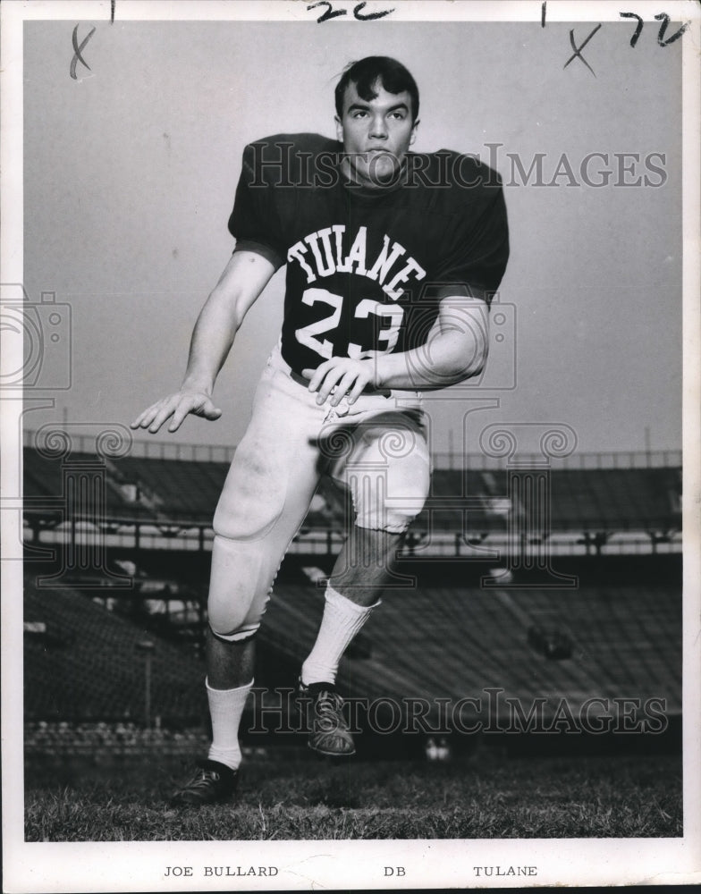 1969 Press Photo Tulane University Defensive Halfback Joe Bullard, Football- Historic Images