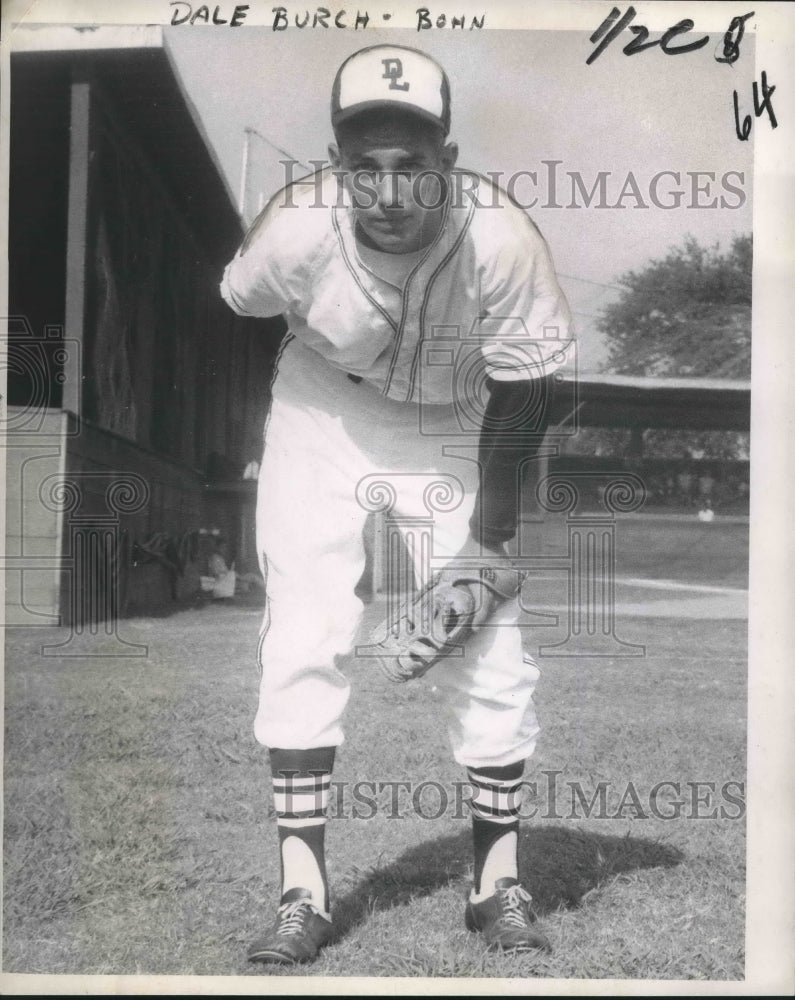 1968 Press Photo Baseball Player Dale Burch- Historic Images