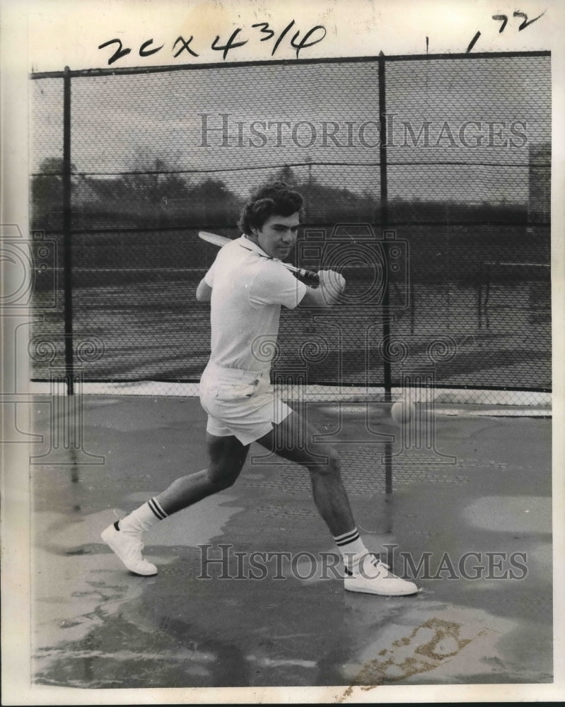 1975 Press Photo Tulane&#39;s Robert Bunner, Tennis Player - nos08524- Historic Images