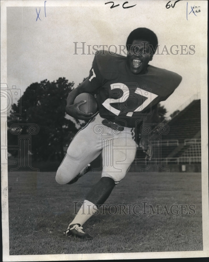 1973 Press Photo Northwestern State University star tailback Mario Cage Football- Historic Images