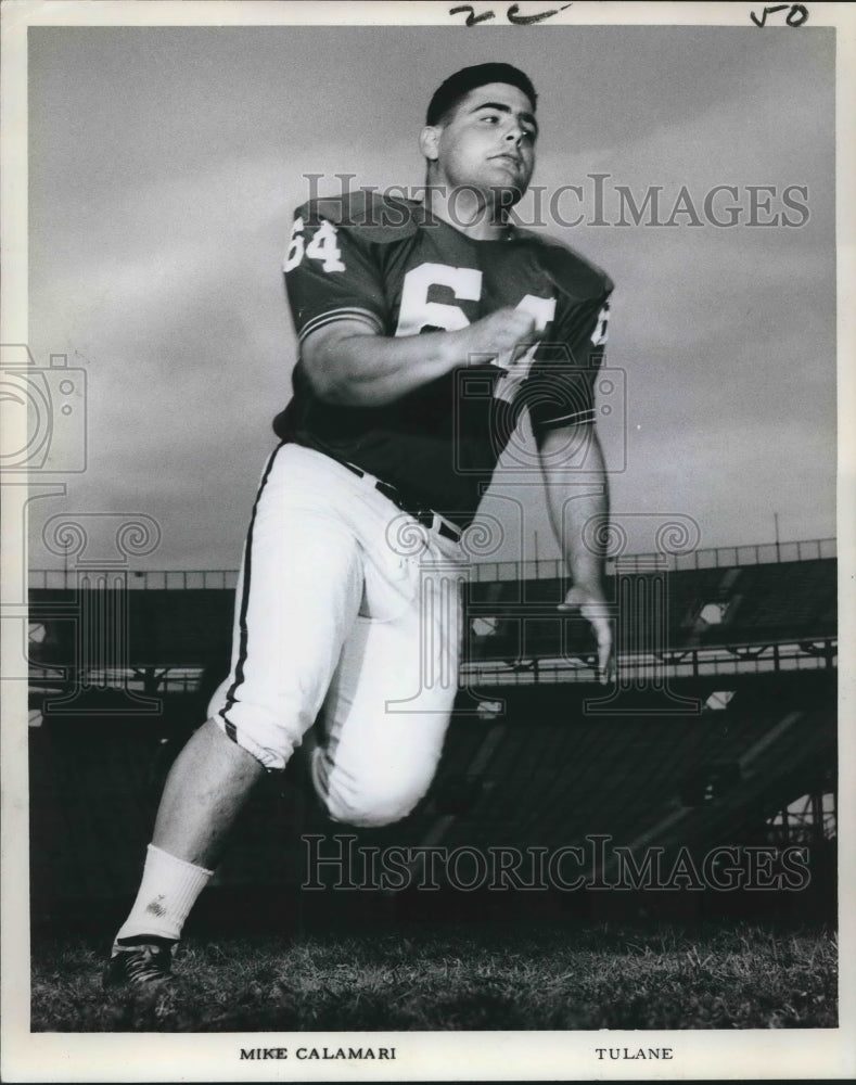 1967 Press Photo Tulane Football Player Mike Calamari, New Orleans - nos08556- Historic Images