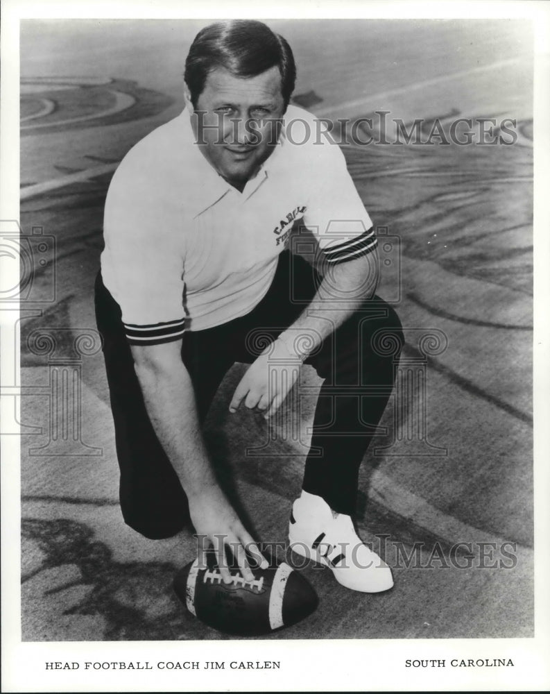 1975 Press Photo South Carolina Head Football Jim Carlen - nos08559- Historic Images