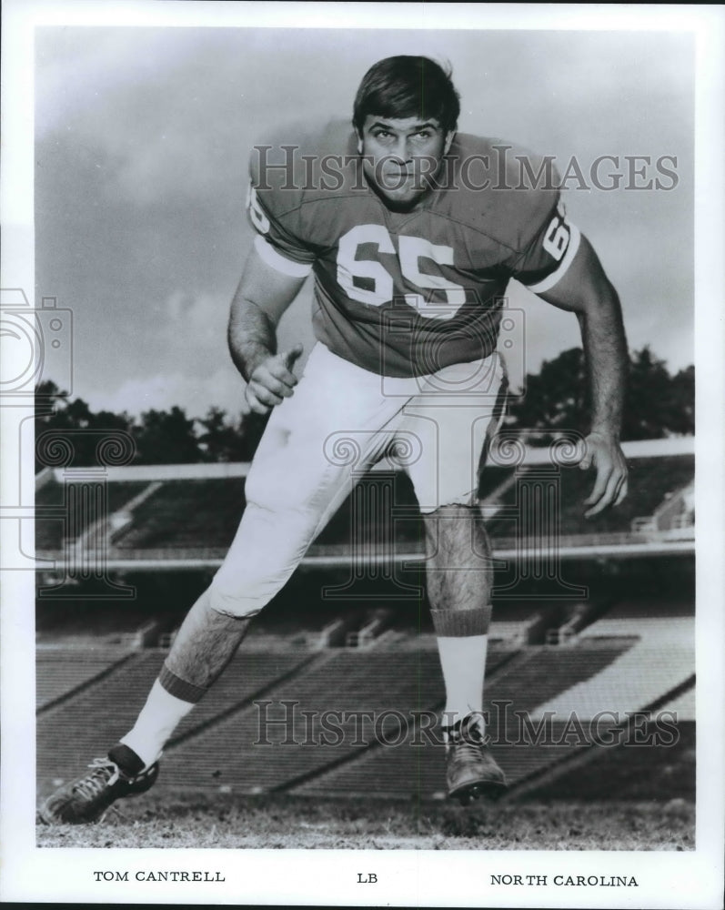 1970 Press Photo North Carolina Football Player Tom Cantrell, LB - nos08566- Historic Images