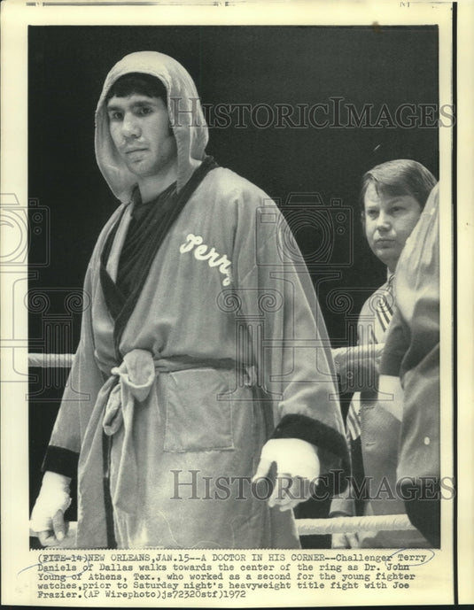 1972 Press Photo Challenger Terry Daniels of Dallas, Heavyweight Boxer- Historic Images