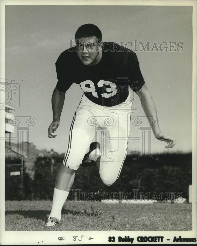 1966 Press Photo Arkansas Football Player Bobby Crockett, #83 - nos08723- Historic Images