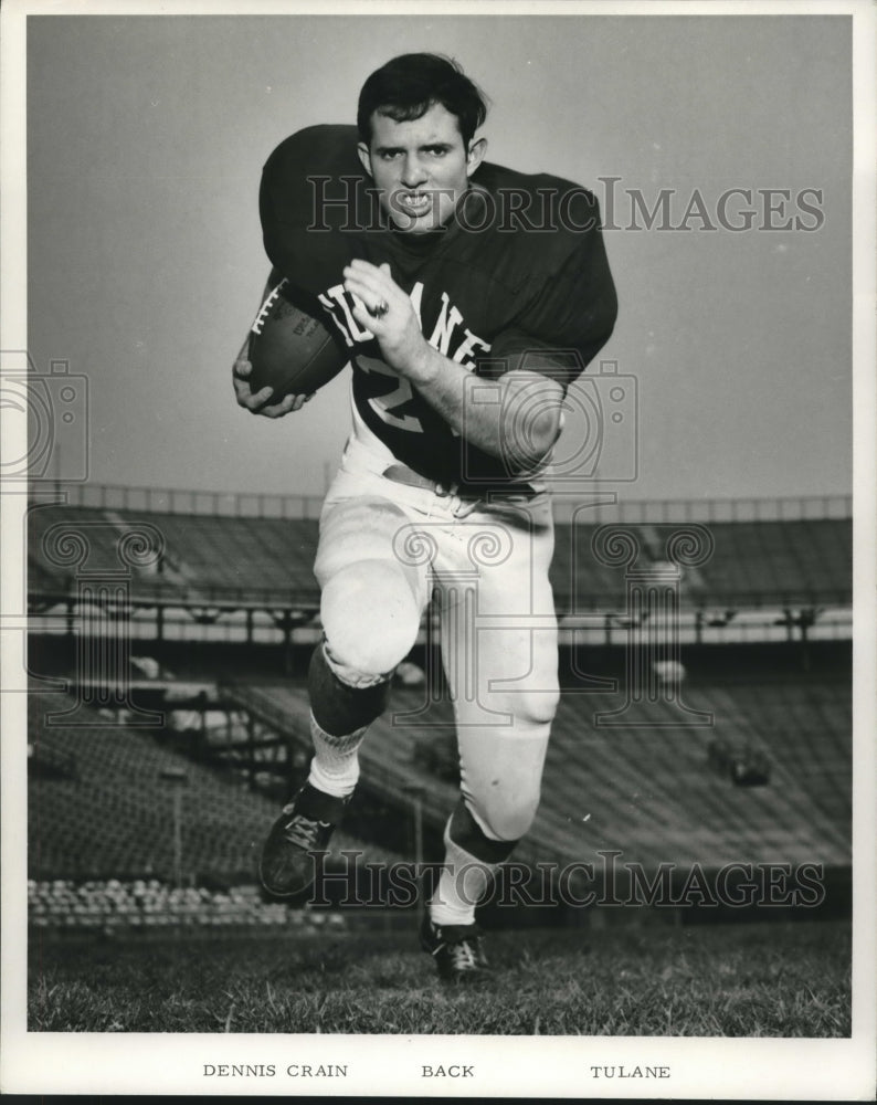 1972 Press Photo Dennis Crain, Tulane Football Player - nos08869- Historic Images