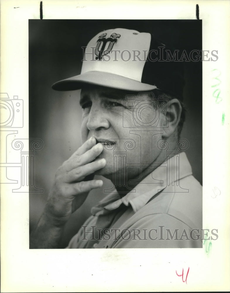 1989 Press Photo Joe Brockhoff, Tulane University Baseball Head Coach- Historic Images