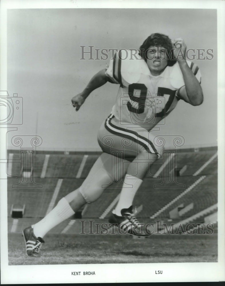 1977 Press Photo Kent Broha, Louisiana State University Football Player- Historic Images