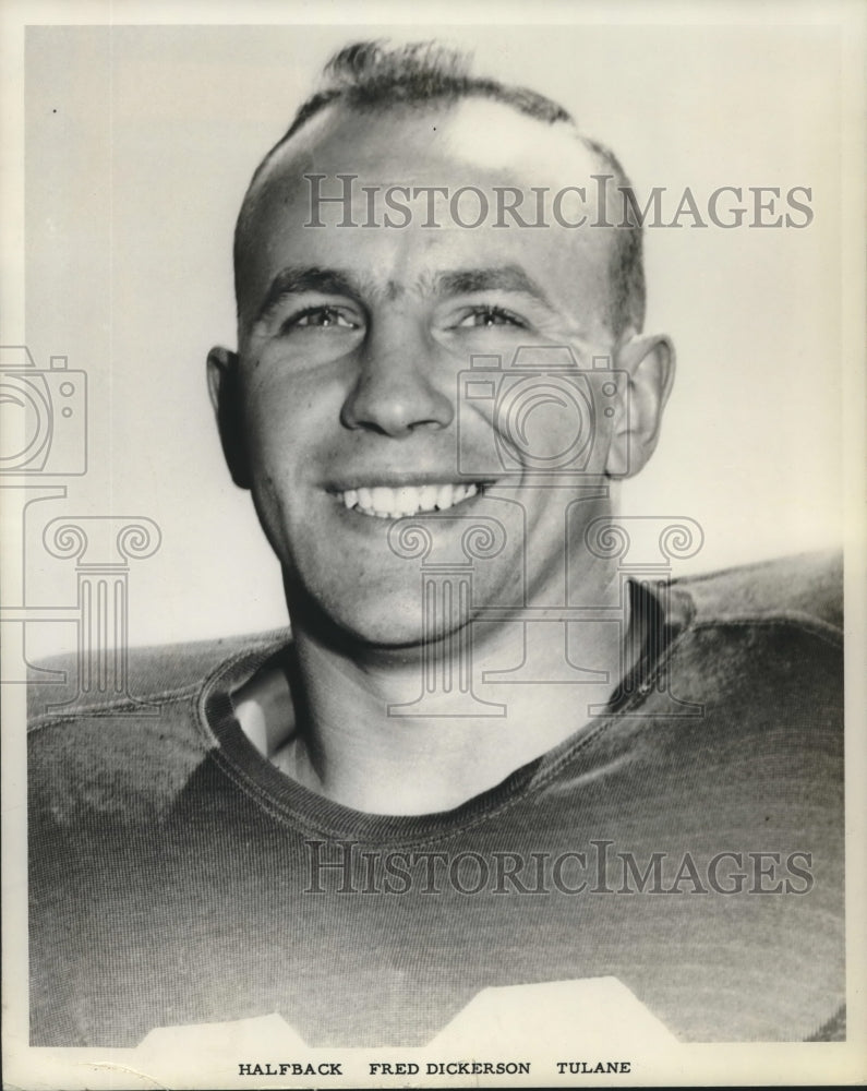 1967 Press Photo Tulane University Football Player Fred Dickerson, Halfback- Historic Images