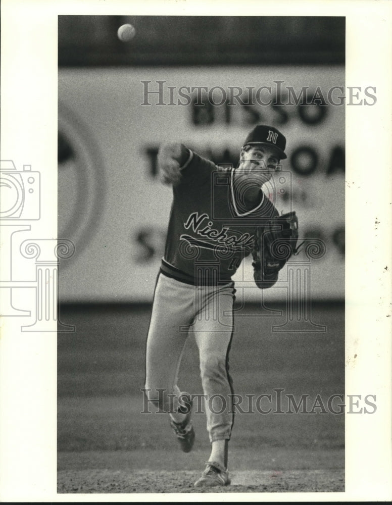 1988 Press Photo Nicholls State Short Stop Bobby Dickerson, Baseball Player- Historic Images