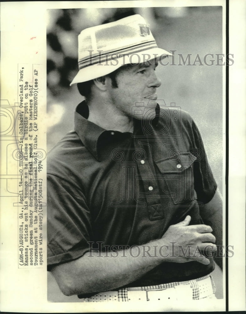 1974 Press Photo Golfer Jim Colbert at Masters Golf Tournament in Augusta- Historic Images