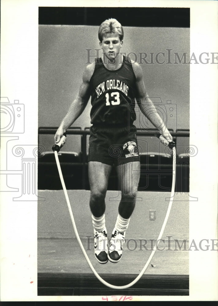 1987 Press Photo Gabe Corchiani, University of New Orleans Basketball Player- Historic Images