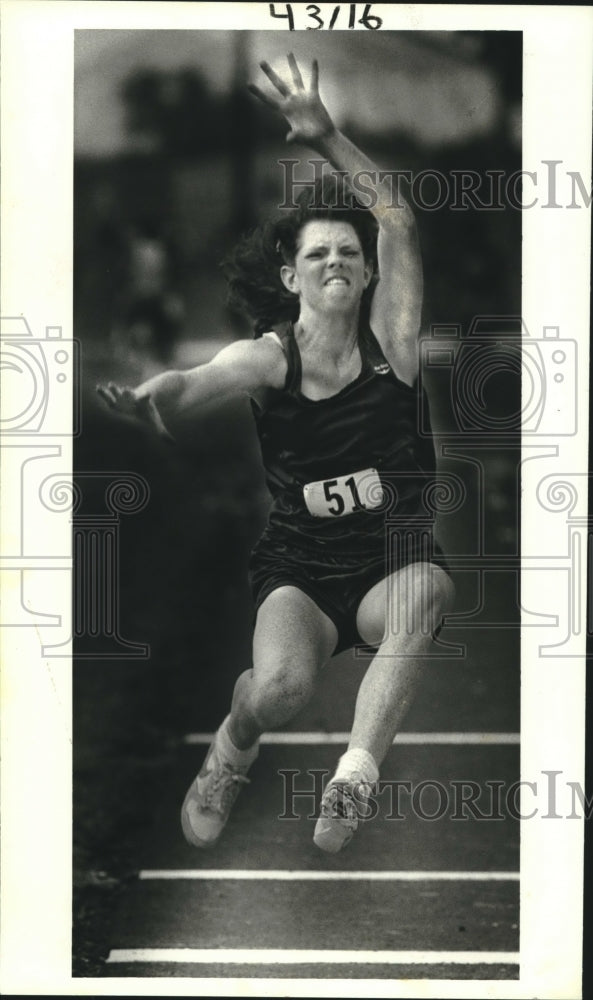 1986 Press Photo Ashley Cook at National Juniore Olympics Qualifying Event- Historic Images