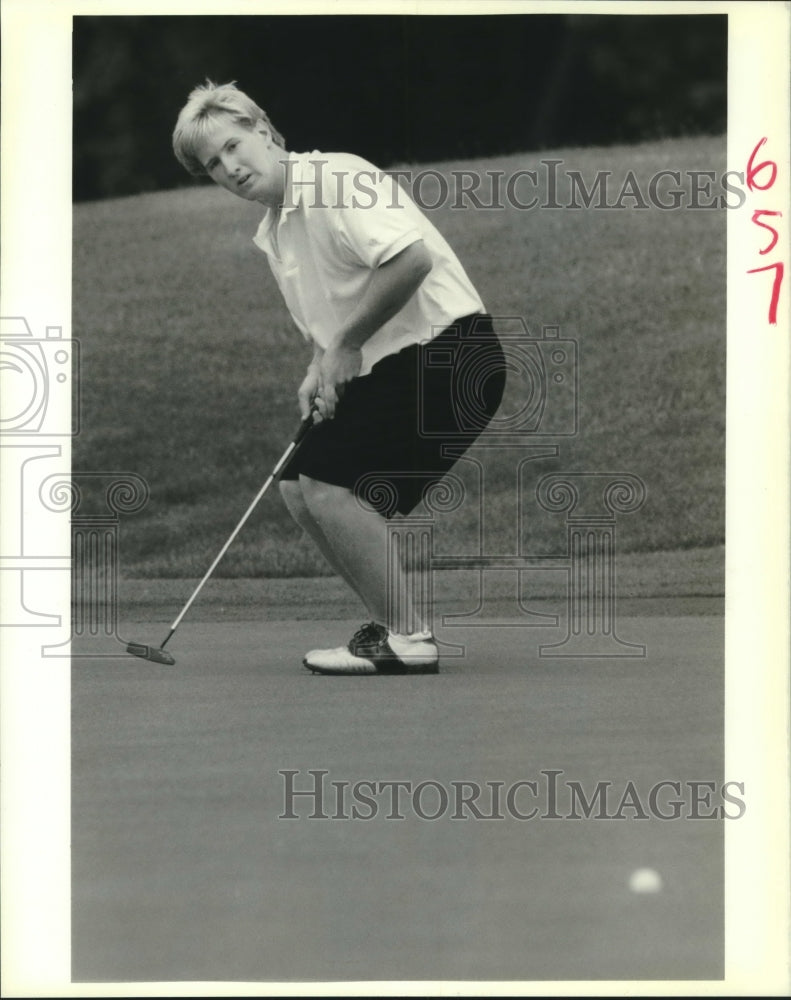 1989 Press Photo Golfer David Duval at Junior Classic English Tournament- Historic Images