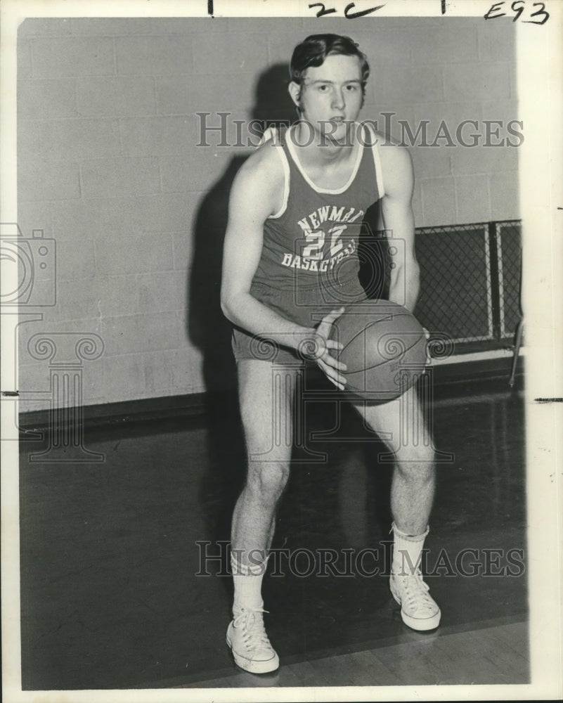 1973 Press Photo Clint Duval, Newman Basketball Player - nos09329- Historic Images