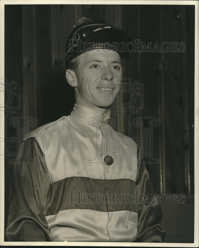 Press Photo Jockey Bobby Denver, Fair Grounds Rider for Walter Coleman- Historic Images