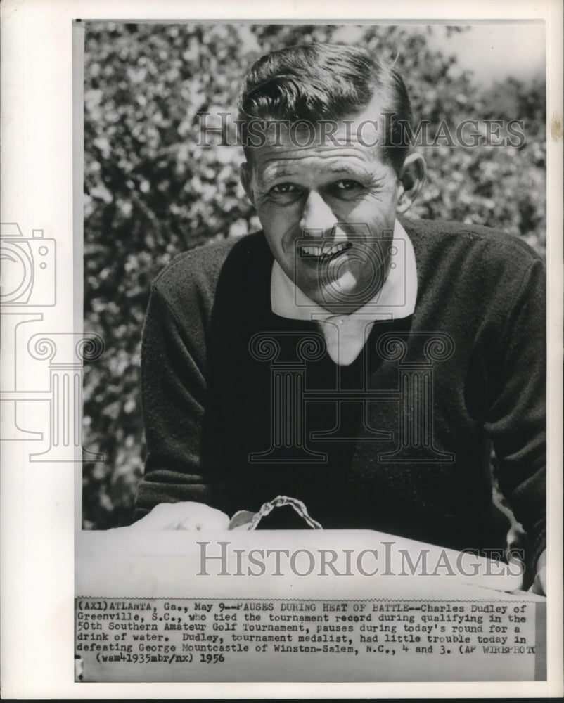 1956 Press Photo Charles Dudley at Southern Amateur Golf Tournament Qualifier- Historic Images