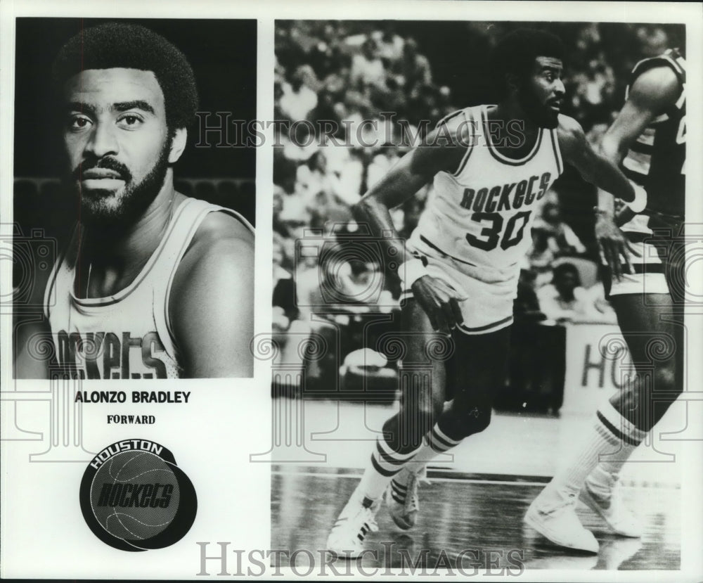 1979 Press Photo Alonzo Bradley, Houston Rickets Basketball Player - nos09454- Historic Images