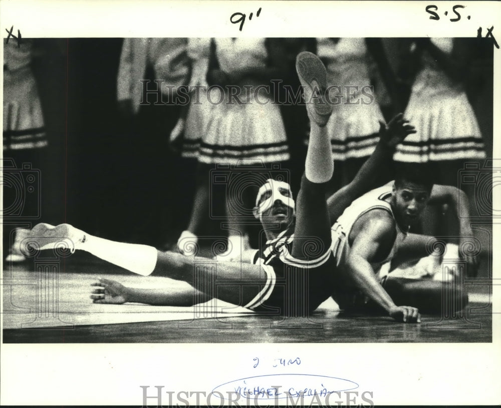 1983 Press Photo Michael Cyprian of Southern University New Orleans Basketball- Historic Images