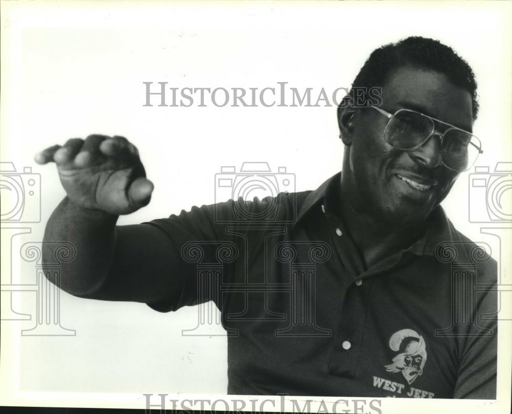 1990 Press Photo Henry Crosby, West Jefferson High School Head Football Coach- Historic Images