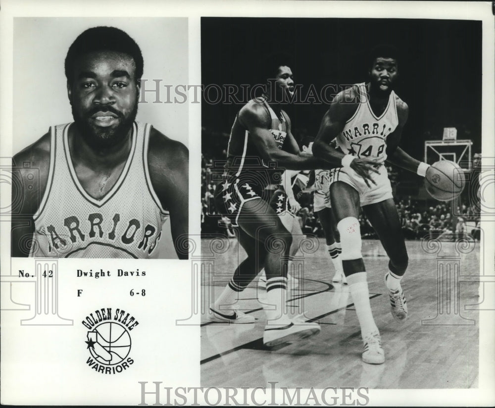 1977 Press Photo Golden State Warriors Basketball Player Dwight Davis, Forward- Historic Images