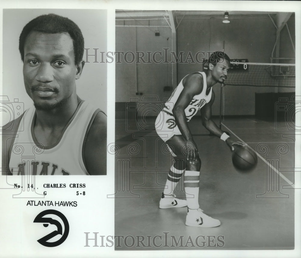 1978 Press Photo Atanta Hawks Basketball Player Charles Criss, Guard, 5-8, #14- Historic Images