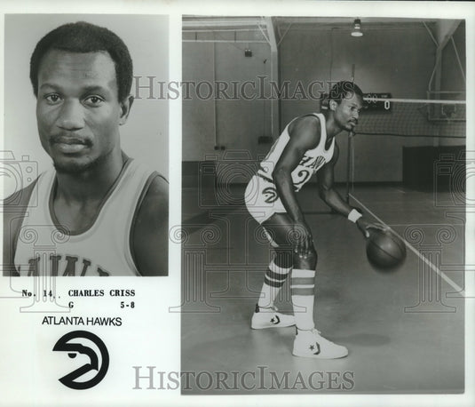 1978 Press Photo Atanta Hawks Basketball Player Charles Criss, Guard, 5-8,