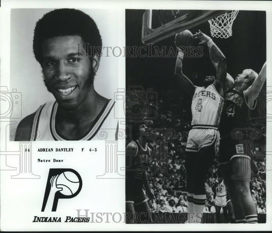 1978 Press Photo Indiana Pacers Basketball Player Adrian Dantley,