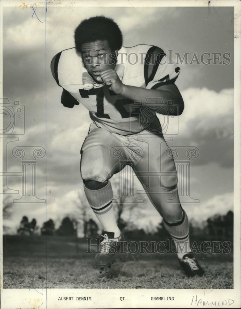 1972 Press Photo Albert Dennis, Grambling Football Player - nos09991- Historic Images