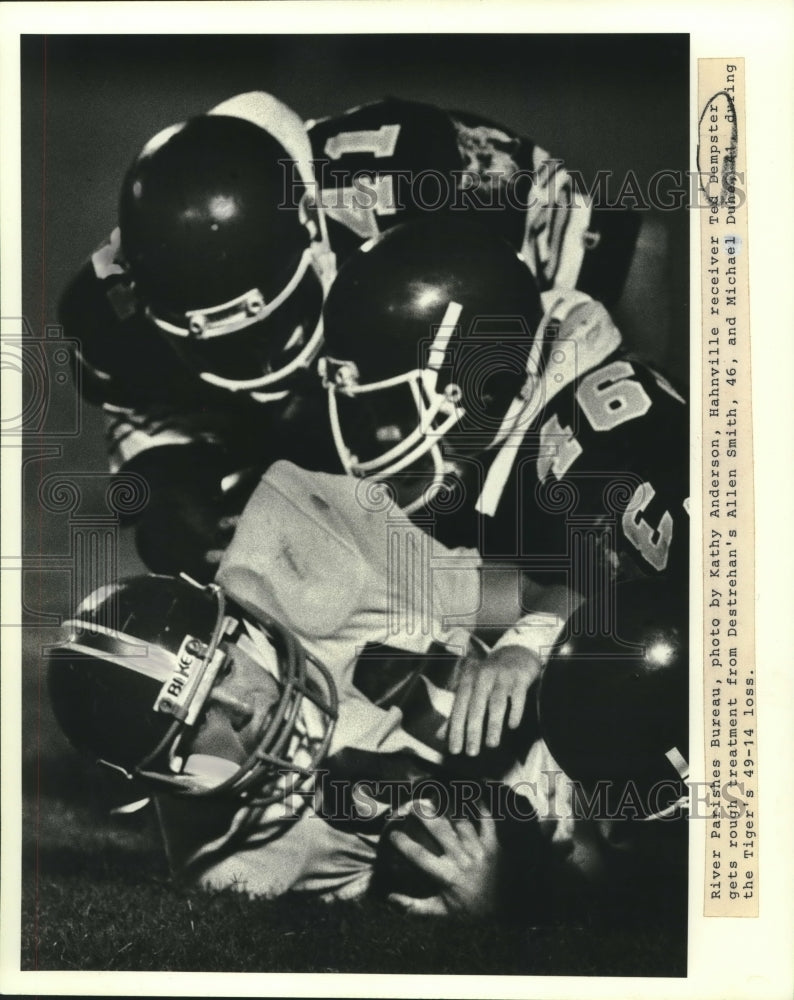 1983 Press Photo Ted Dempster, Hahnville Football Player at Destrehan Game- Historic Images